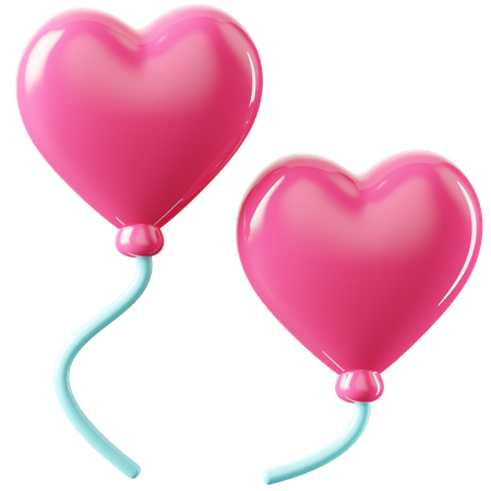 Globos de amor  3D Icon