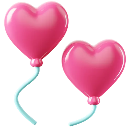 Globos de amor  3D Icon