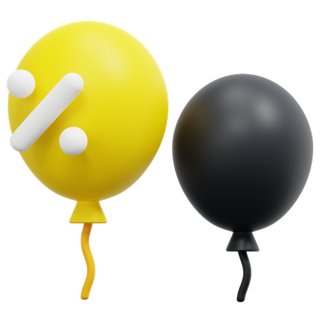 Globos de descuento  3D Icon