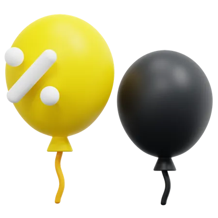 Globos de descuento  3D Icon