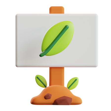 Go Green Plank  3D Illustration