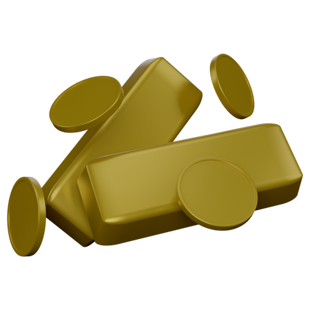 Gold Brick  3D Icon