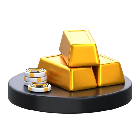 Gold Ingots  3D Icon