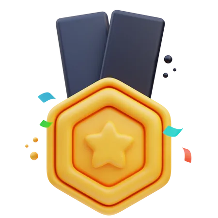 Gold Medal  3D Icon