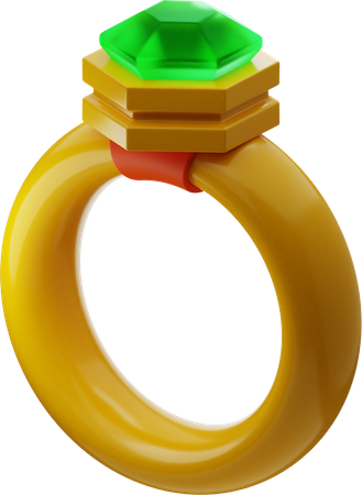 Gold Ring Jewelry  3D Illustration