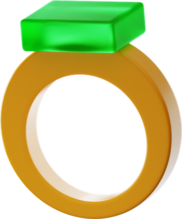 Gold Ring Jewelry  3D Illustration