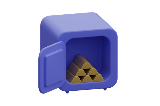 Goldbarren  3D Icon