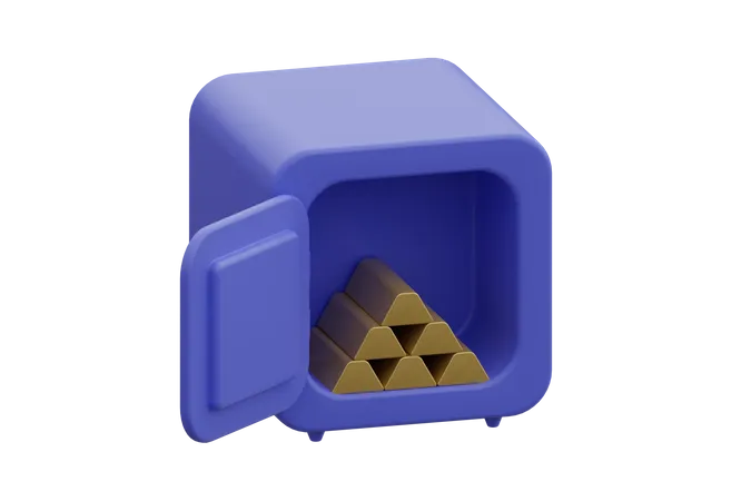 Goldbarren  3D Icon