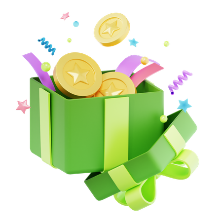 Golden Present  3D Icon