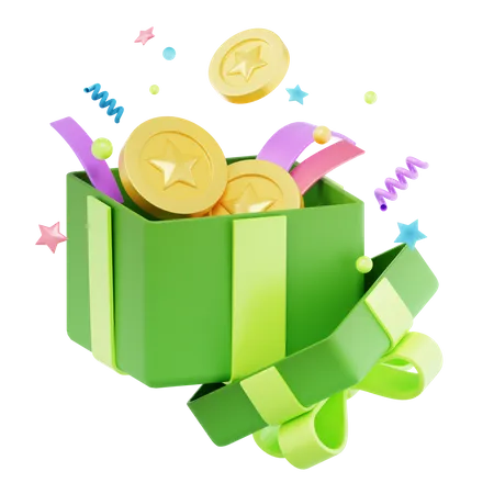 Golden Present  3D Icon