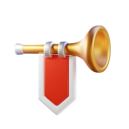 Golden Trumpet  3D Icon