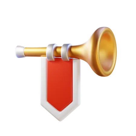 Golden Trumpet  3D Icon