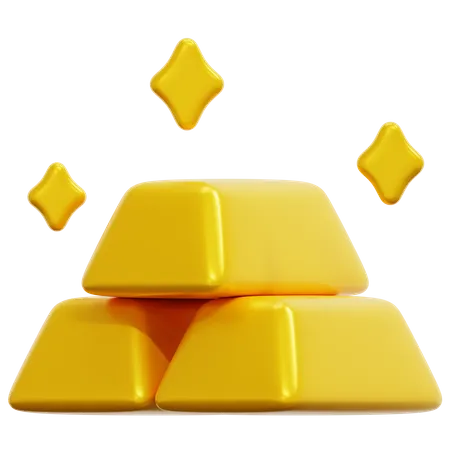 Goldene Ziegel  3D Icon