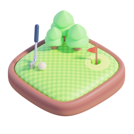 Golf Field  3D Icon