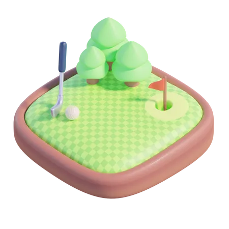 Golf Field  3D Icon