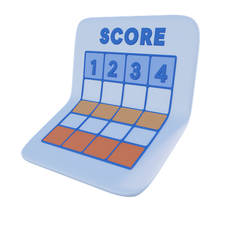 Golf Scorecard  3D Icon