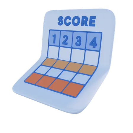 Golf-Scorekarte  3D Icon