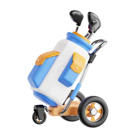 Golf-Trolley-Tasche  3D Icon