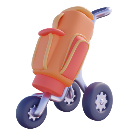 Golf-Trolley-Tasche  3D Icon