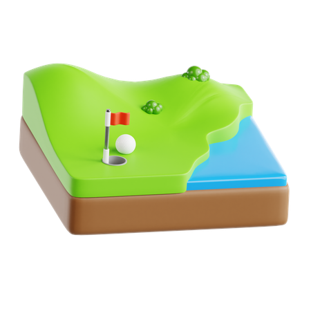 Golfplatz  3D Icon