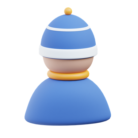 Menino gorro  3D Icon