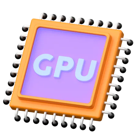 GPU  3D Icon