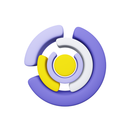 Gráfico circular  3D Icon