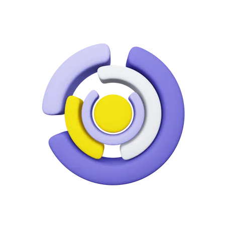 Gráfico circular  3D Icon