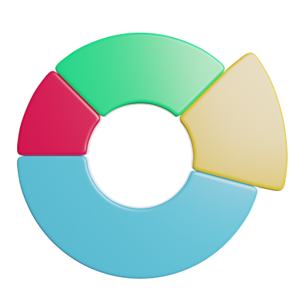 Gráfico circular  3D Icon