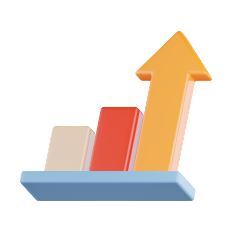 Investimento de crescimento gráfico  3D Icon