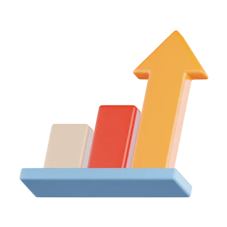 Investimento de crescimento gráfico  3D Icon