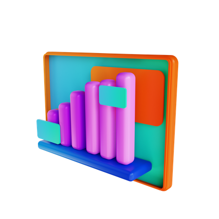 Gráfico de barras  3D Illustration