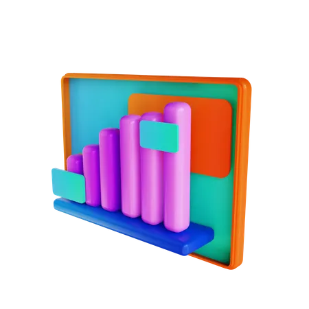 Gráfico de barras  3D Illustration