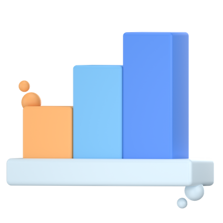 Gráfico de barras  3D Icon