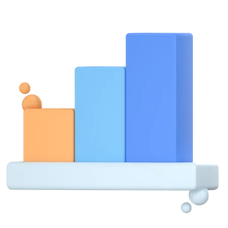 Gráfico de barras  3D Icon