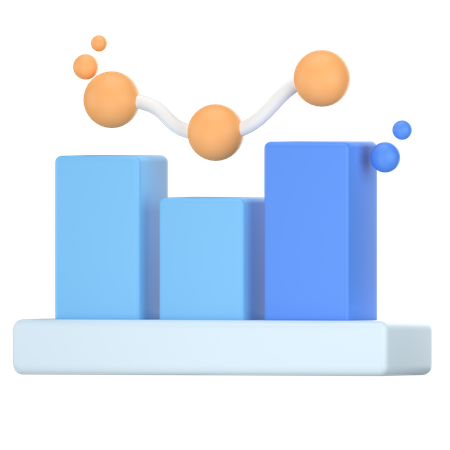 Gráfico de crescimento  3D Icon