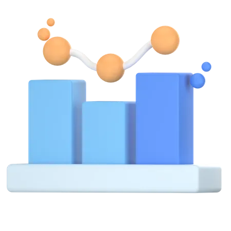 Gráfico de crescimento  3D Icon