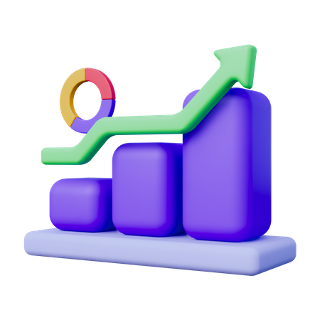 Gráfico de negócios  3D Icon