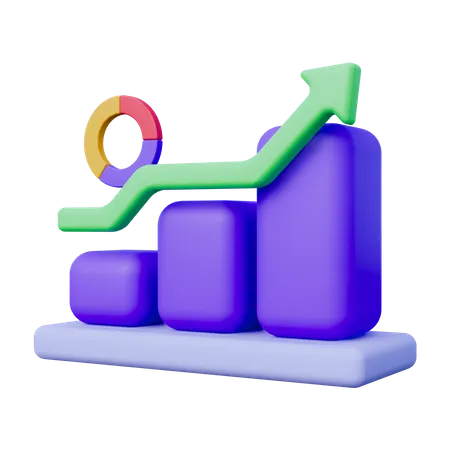 Gráfico de negócios  3D Icon