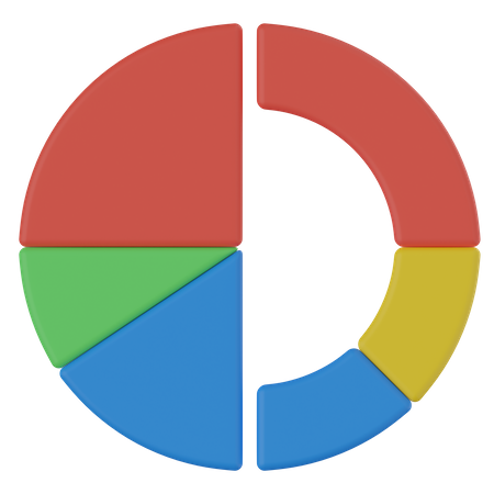 Gráfico de anillos  3D Icon