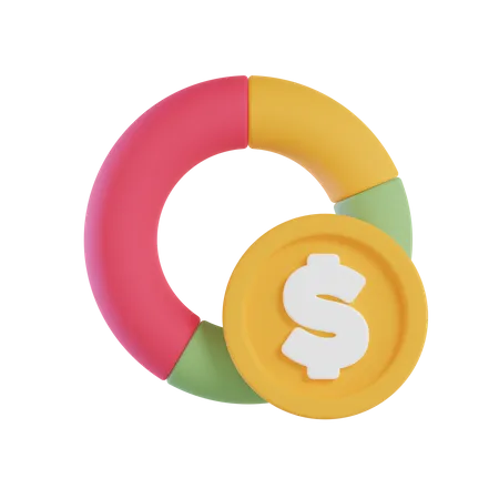 Gráfico financeiro  3D Icon