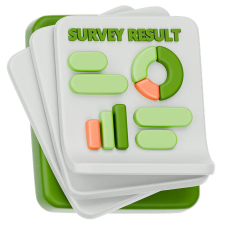 Grafik Hasil Survey  3D Icon