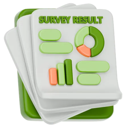 Grafik Hasil Survey  3D Icon