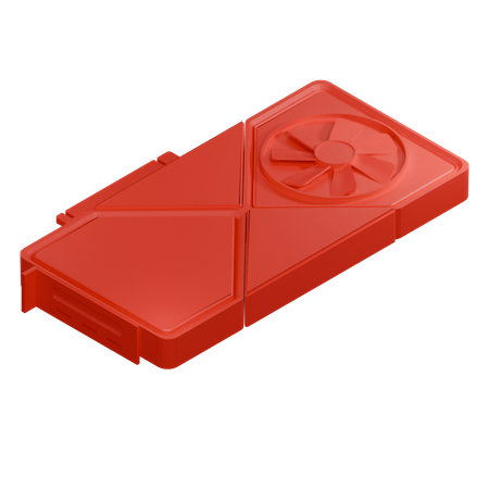 Graphics Card Single Fan  3D Icon