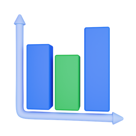 Graphique à barres  3D Icon