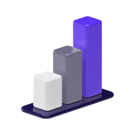 Diagramme à bandes  3D Illustration