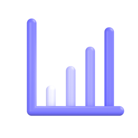 Graphique à barres  3D Icon