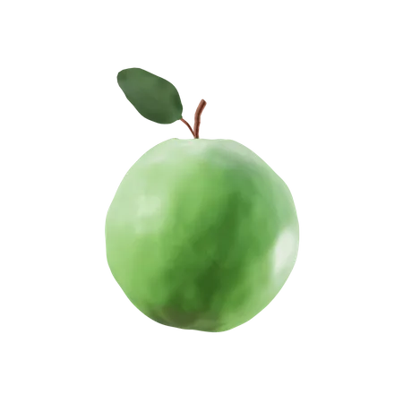 Green Apple  3D Illustration