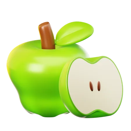 Green Apple  3D Icon