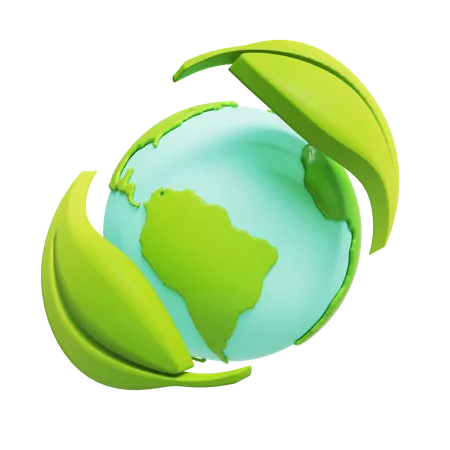 Green Earth  3D Icon